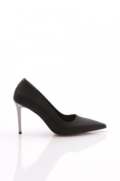 DGN Women's Pointed Toe Heeled Shoes Black Toro 210635910