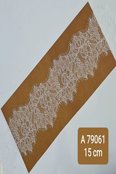 KARAASLAN Beyaz Sakallı Kirpikli Dantel 15 Cm (3 MT)