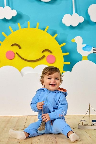 Miny Center Blue Baby Boy Sweatshirt