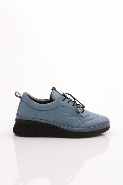 DGN .Pantofi de damă cu șireturi, model albastru denim 234351010