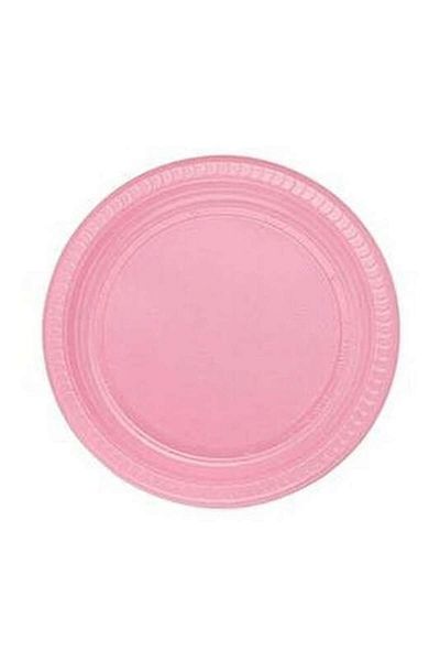 ZERO LAND - 25 Plastic Plates Pink 22 cm Lzwdr