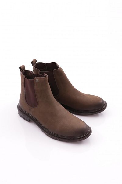 DGN Ανδρικές Κλασικές Μπότες Χακί Nubuck Γνήσιο δέρμα 1031623210