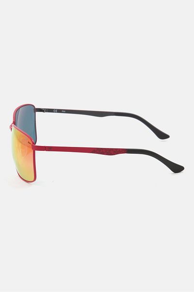 Fila Men SFI005 Square Sunglasses, Red