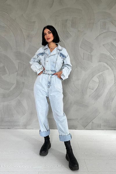 Elbee Fashion Woman Salopeta albastra din denim