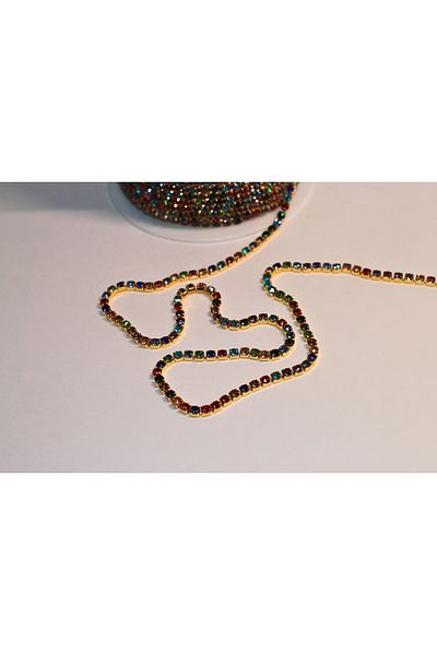 seçkin aksesuar Ss16 Multicolor Rhinestone Strip -2Meter