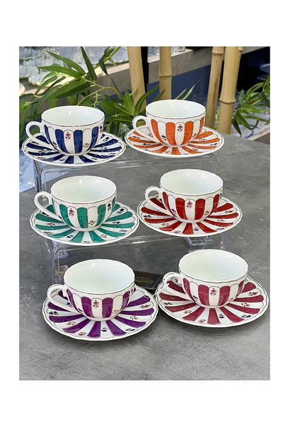 ACAR Marlowe Set of 6 Colorful Turkish Coffee Cups