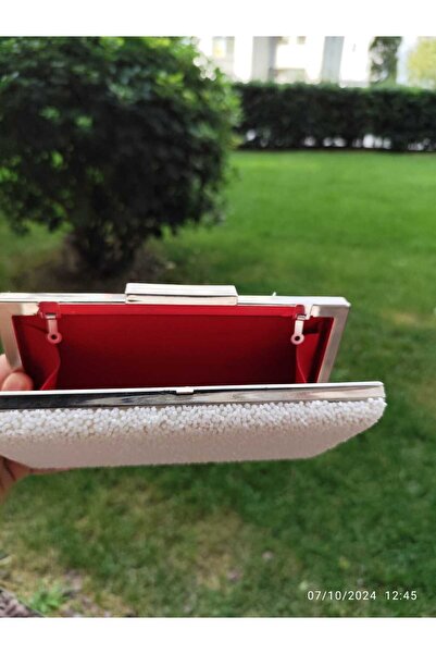 lowell home Βραδινή τσάντα φορέματος Pearl Series Mother of Pearl Stone Box