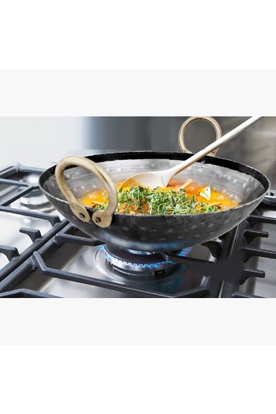 Home Box Ferric Wrought Iron Wok - 30 cm