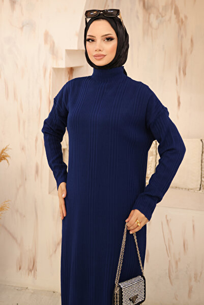 Kirazgym Dlouhé žebrované hidžábové šaty