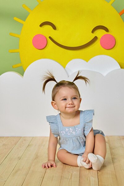 Miny Center Baby Girl Two Piece Set Blue