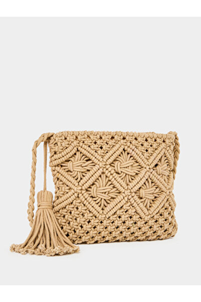 Styli حقيبة كروس بودي بنمط الماس بالكروشيه