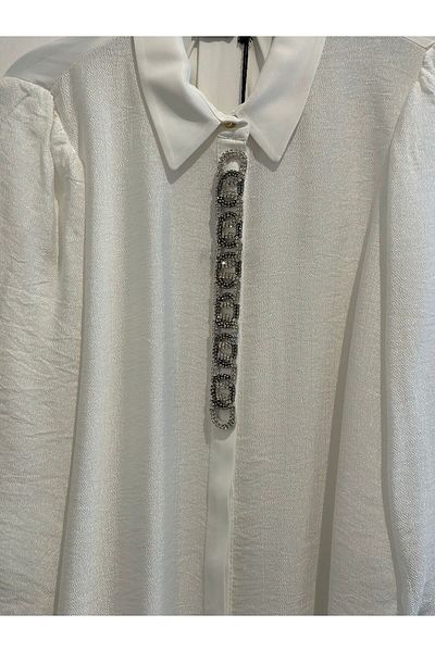 Kayra Stone Embroidered Jacquard Tunic