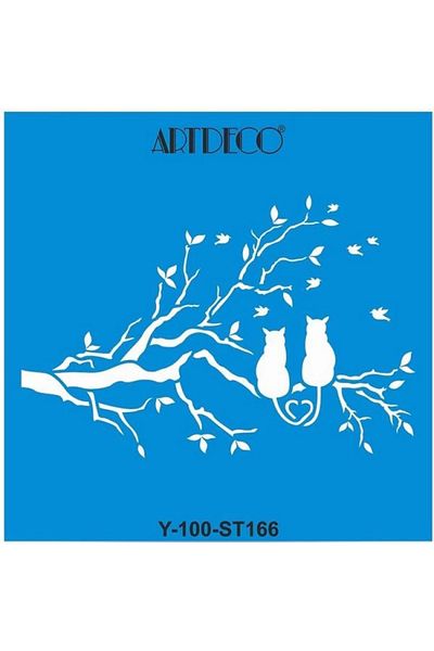 Artdeco Stencil 30x30cm Cat Love 166