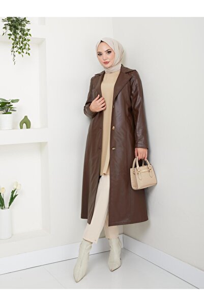 HARMAN BUTİK ΓΥΝΑΙΚΕΙΑ ΔΕΡΜΑΤΙΝΗ ΚΑΜΙΣΑ ΜΕ ΦΥΛΑΚΤΗ