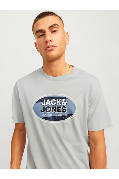 Jack & Jones تي شيرت برقبة دائرية وشعار الماركة