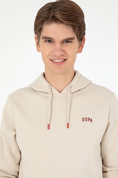U.S. Polo Assn. Men's Hooded Stone Basic Sweatshirt 50295176 -Vr049