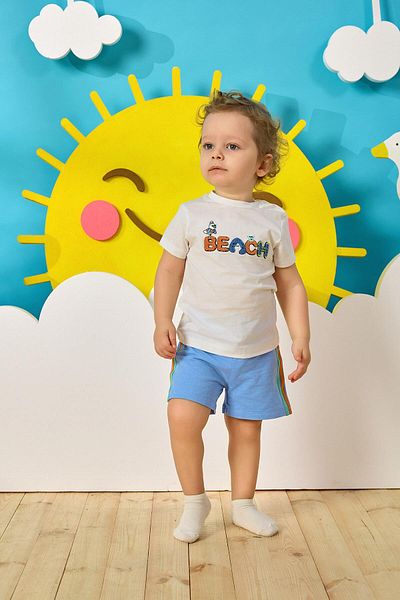 Miny Center Baby Boy Shorts Blue