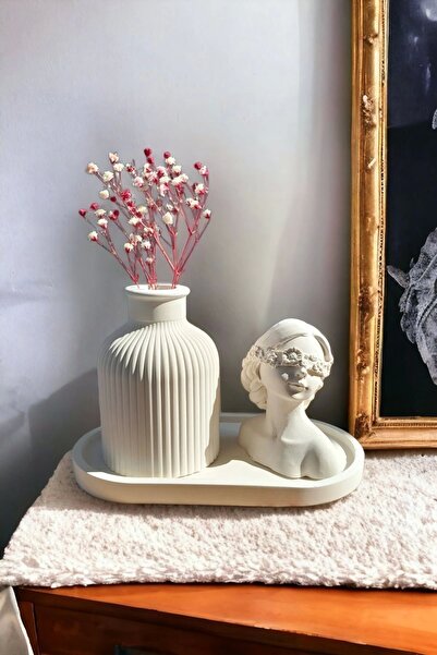 Bernami Pinterest Dekorativna Ženska Figura Mini Set Vaza za Suve Cveće