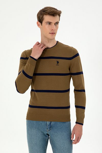 U.S. Polo Assn. Men's Khaki Sweater 50297039 -Vr027