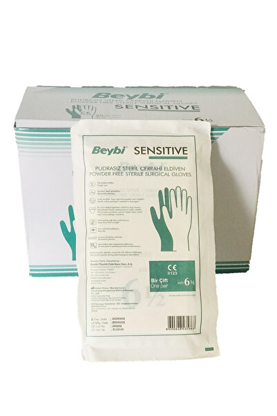 Beybi Pudrasız Steril Sensıtıve Cerrahi Eldiven 6.5 Numara (50 Çift)