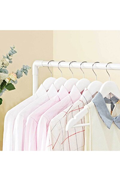 SONGMICS RDR01WT 2 Elbise Askılı ve 1 Raflı Metal Portmanto, 70 kg'a kadar taşıyabilir,  Beyaz