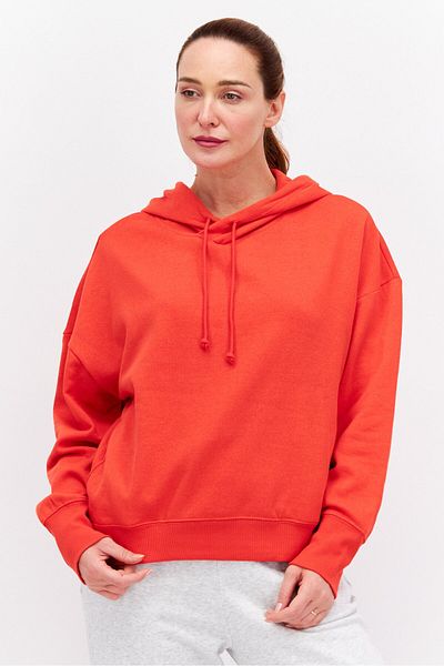 Sage Collective Women Sportswear Fit Long Sleeve Training Sweatshirt, Red