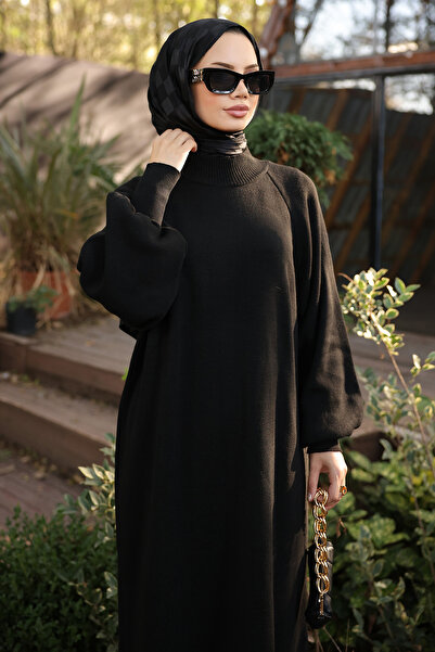 Kirazgym Φόρεμα με μακρύ πλεκτό μανίκι