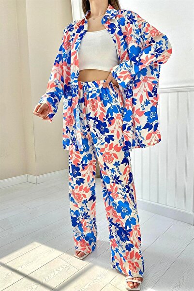 Elbee Fashion Woman Set cămașă și pantaloni