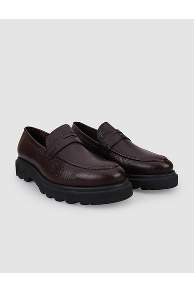 Cabani 100% Genuine Leather Brown Men's Casual Shoes