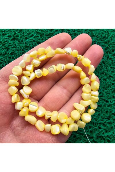 TAŞ UZMANI حجر أمورف أصفر اللؤلؤ 6-7 ملم