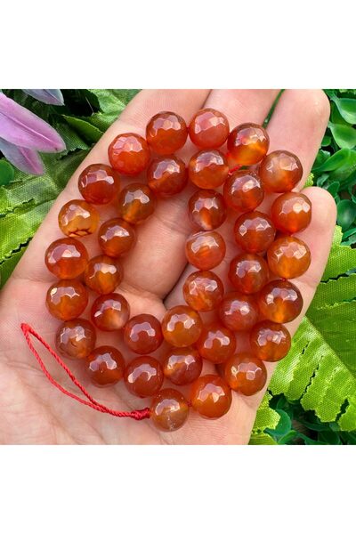 TAŞ UZMANI 10 ملم الكرة الأرضية حجر العقيق البرتقالي