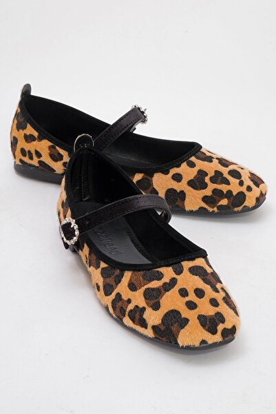 Ccway Sa leopard dezenom Sa kamenčićima Ženske cipele sa tupo špicom Baletank...