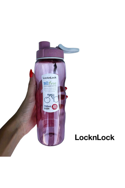 locknlock Pink Bis Free 700ml Sports Handy Bottle