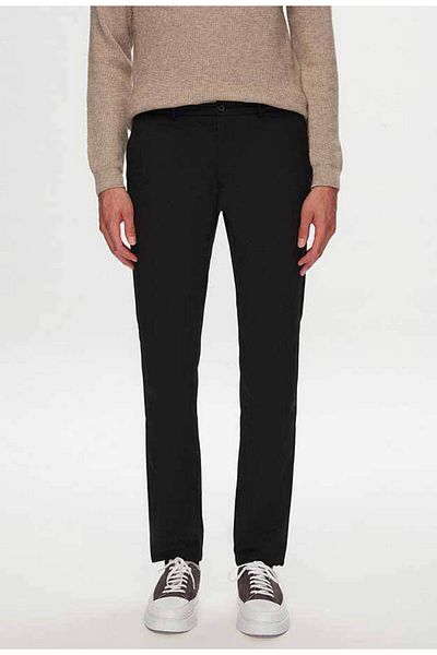 Twn Black Gabardine Jogger Pants