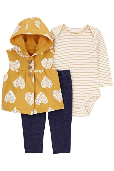 Carter's Kız Bebek Yelekli Set 3'lü Paket