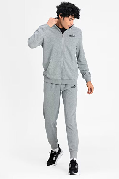 Puma Essentials Erkek Gri Eşofman Ceketi 58669603