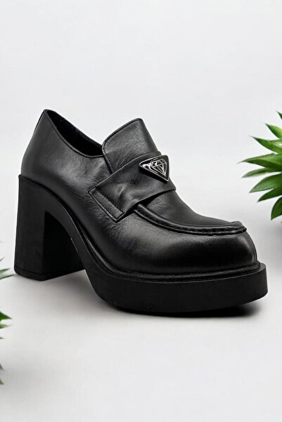 ALBİNİ Albini 25101103K Чорні жіночі повсякденні туфлі з натуральної шкіри