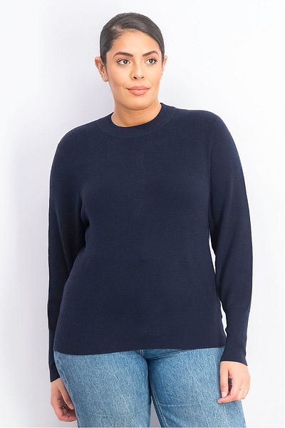 Tchibo Women Crew Neck Long Sleeve Sweater, Navy