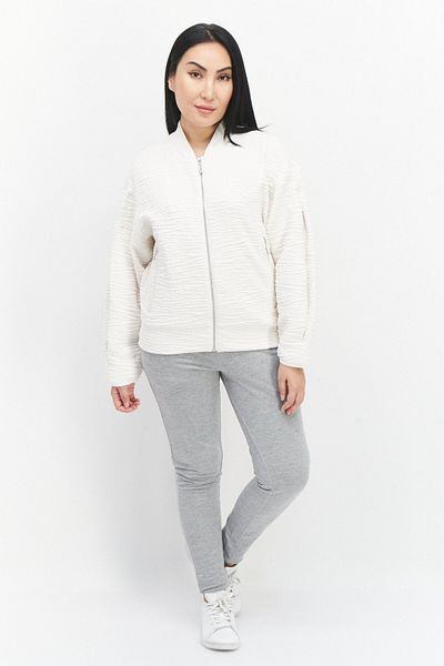 Puma Women Sportswear Fit Jacquard Outdoor Bomber Jacket, Off White