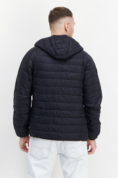 French Connection Men Hooded Solid Long Sleeves Puffer Jacket, Marine