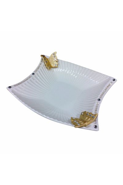 Lucena Golden Butterfly Series Salad Bowl