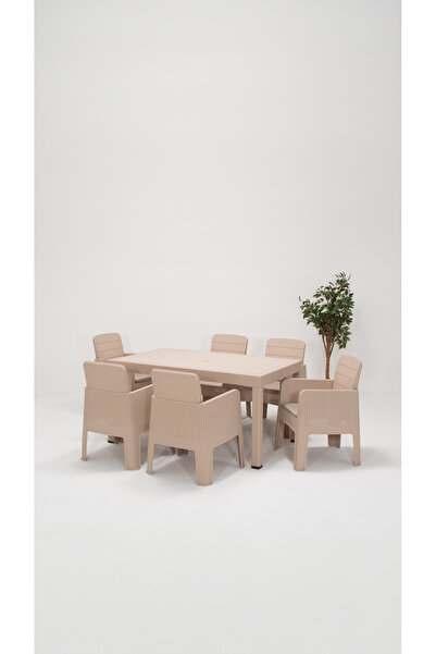 SANDALİE Apex 90x150 Minderli Bahçe&Balkon&Teras Mobilyası – Cappucino