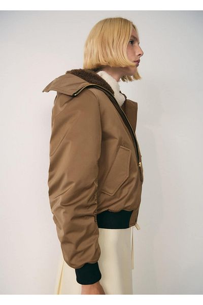 MANGO Woman Bomberjacke mit Fellinnenseite