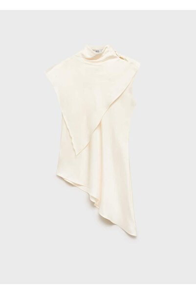 MANGO Woman Asimetrik saten bluz