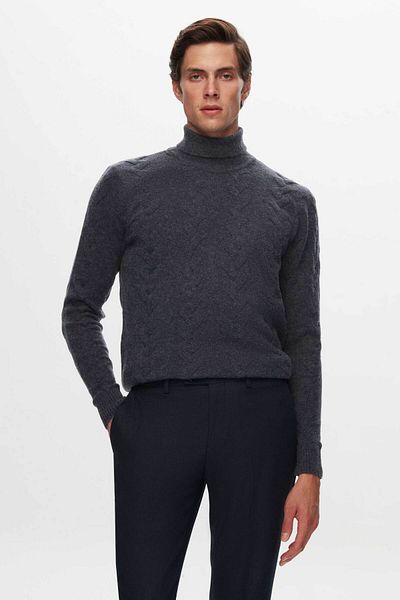 Twn Παντελόνι από ύφασμα Navy Blue Gabardine