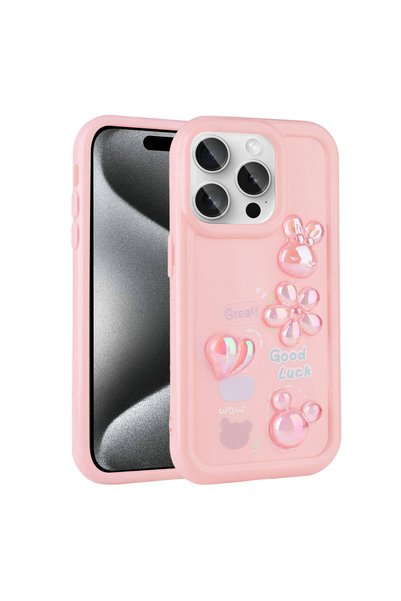 Ahlttiba غطاء سيليكون من Toys متوافق مع هاتف iPhone 15 Pro Max، غطاء لامع لله...