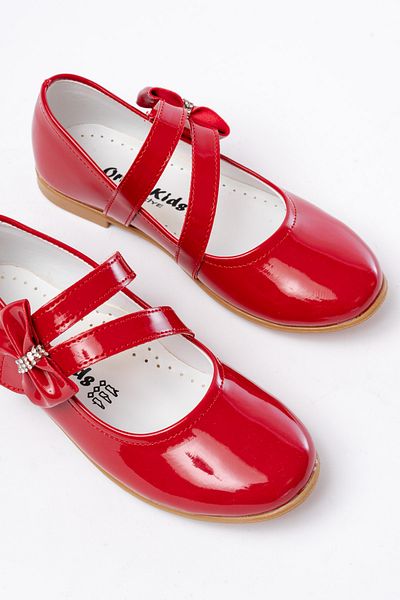 p papuccum ortopedi çocuk ayakkabıları Girl's Velcro Non-Slip Sole Ballerinas