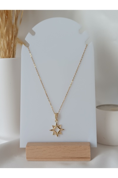 La fee aksesuar قلادة من الفولاذ بحجر الزركون من نورث ستار