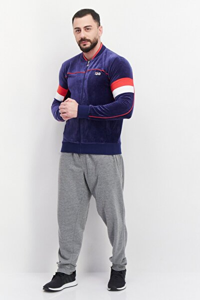 Fila Men Sportswear Fit Mock Neck Long Sleeve Training Jackets, Blue