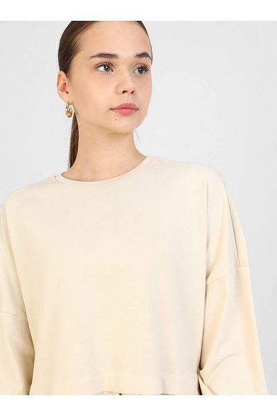 Benin Pleated Detailed Aerobin Hijab Dress - Beige - Benin